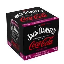 Jack Daniel's Cherry Tennessee Whiskey 4 - 355 ml Cans