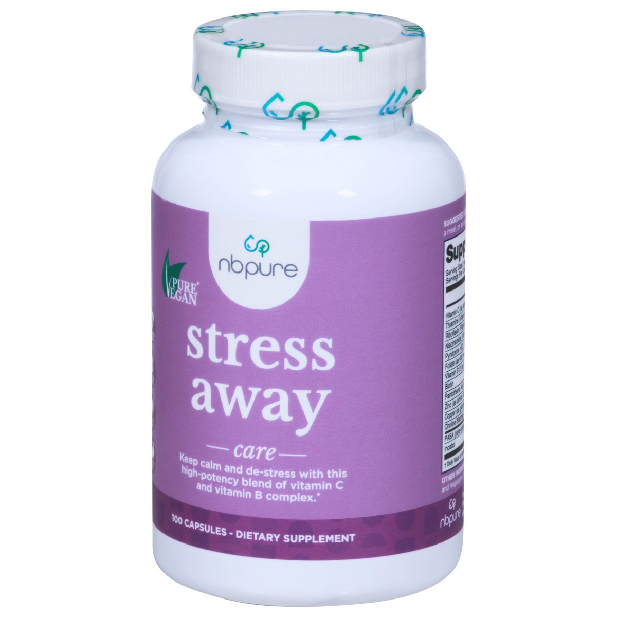 slide 7 of 9, NBPure Care Stress Away 100 Capsules, 100 ct