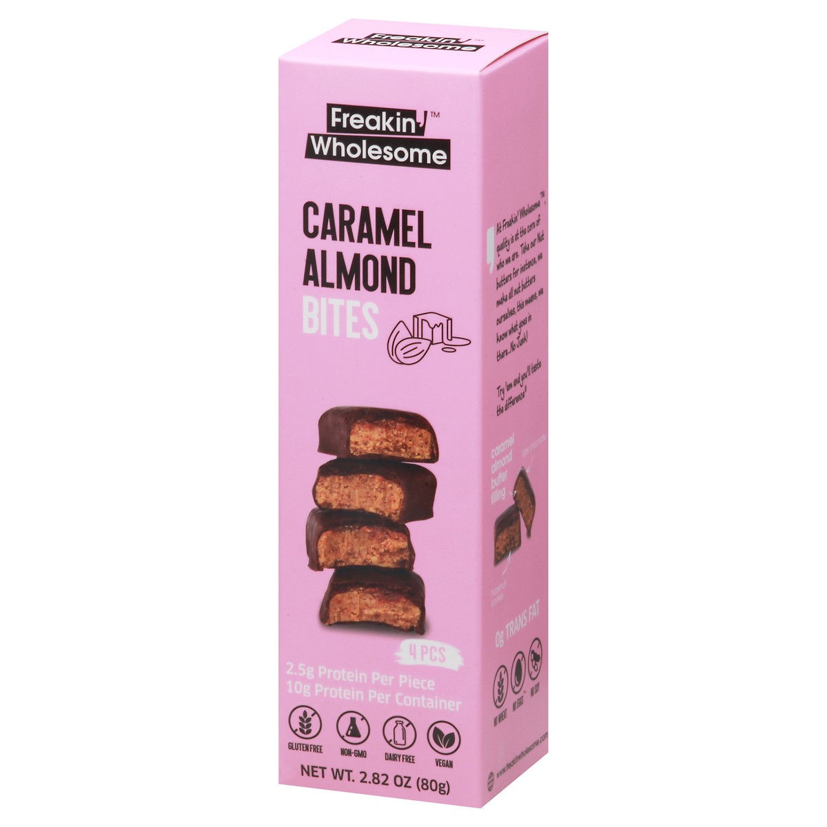 slide 8 of 13, Freakin' Wholesome Caramel Almond Bites 4 ea, 4 ct