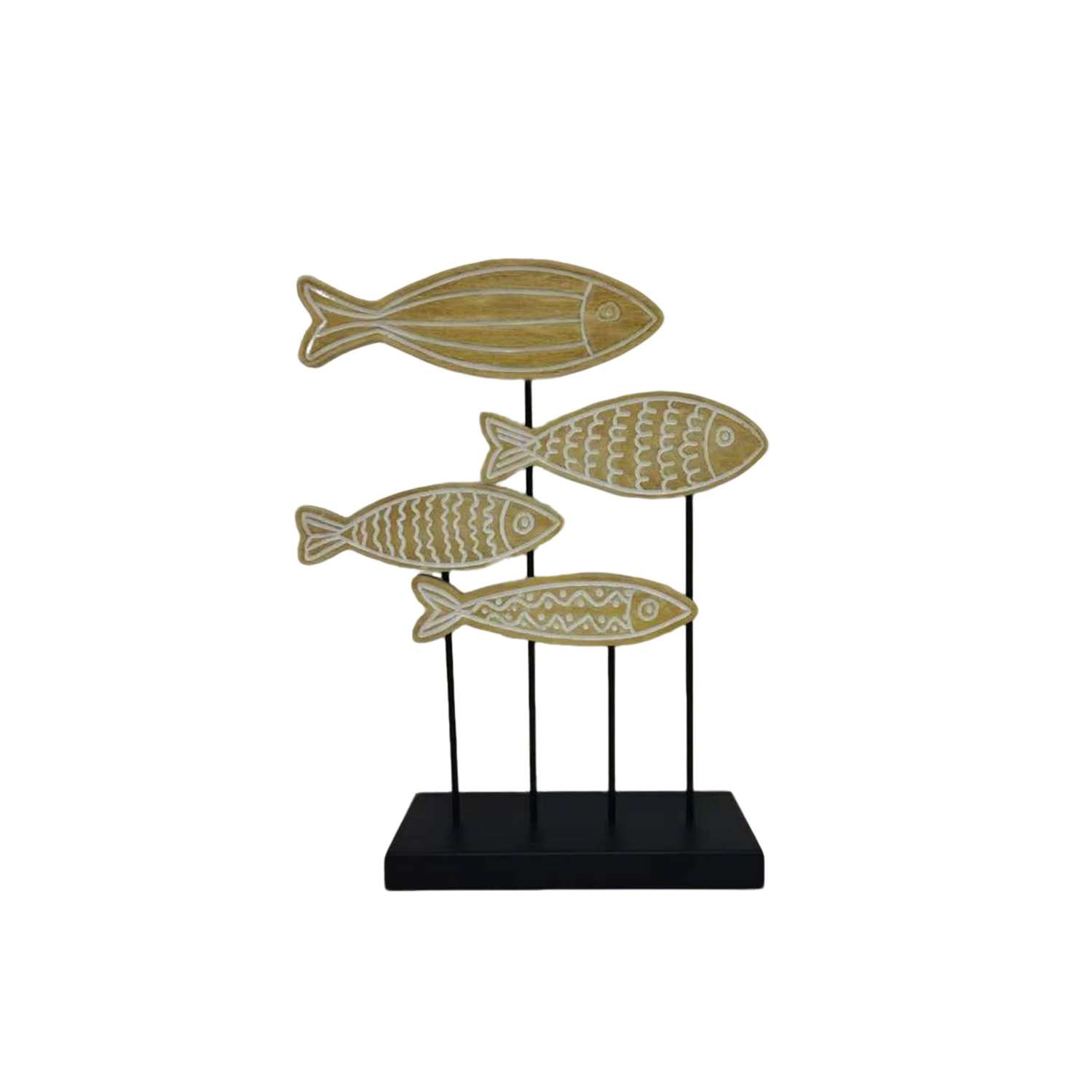slide 1 of 4, ROOM & RETREAT Fishs Tabletop Decoration, 13.25 in h
