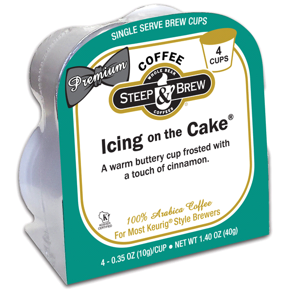 slide 1 of 1, Steep & Brew Coffee Icing On The Cakecup, 4 ct