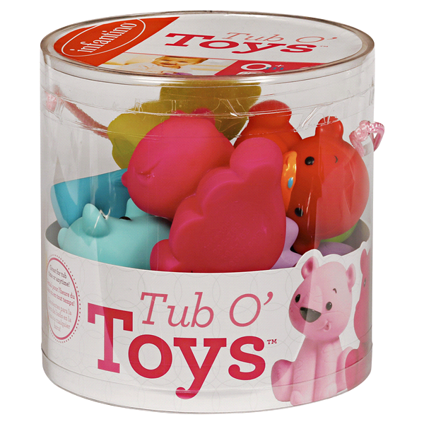 slide 1 of 6, Infantino Tub o' Toys - Animals, 9 ct