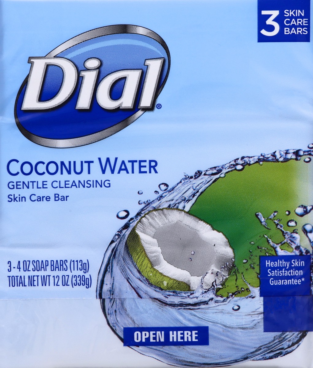 slide 6 of 9, Dial Skin Care Bar Soap, Coconut Water, 12 oz