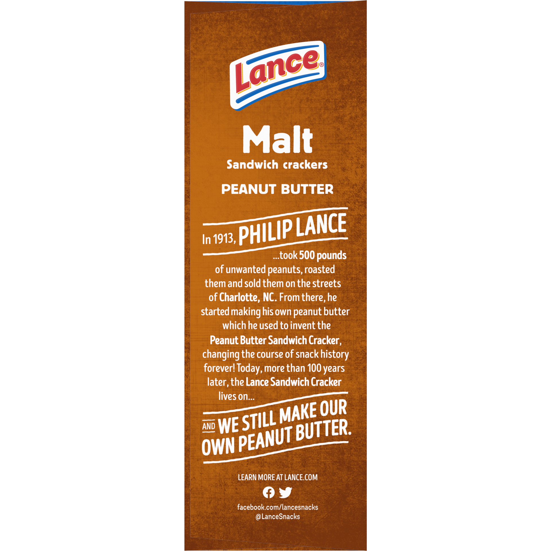 slide 2 of 5, Lance Malt with Peanut Butter Sandwich Crackers, 10.3 oz