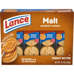 Lance Malt with Peanut Butter Sandwich Crackers