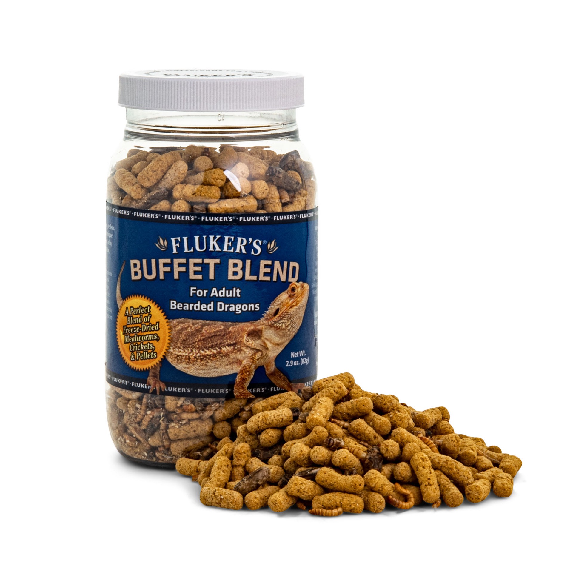 slide 1 of 1, Fluker's Buffet Blend Food for Adult Bearded Dragons, 2.9 oz