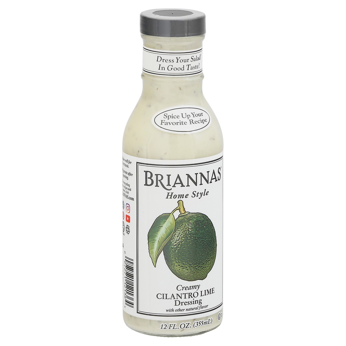 slide 7 of 9, Briannas Home Style Creamy Cilantro Lime Dressing 12 fl oz, 12 fl oz