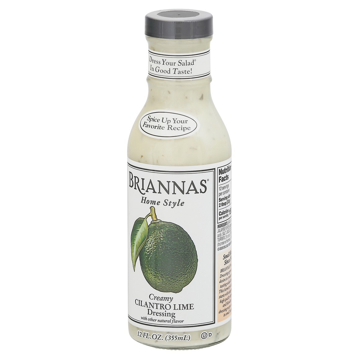 slide 4 of 9, Briannas Home Style Creamy Cilantro Lime Dressing 12 fl oz, 12 fl oz