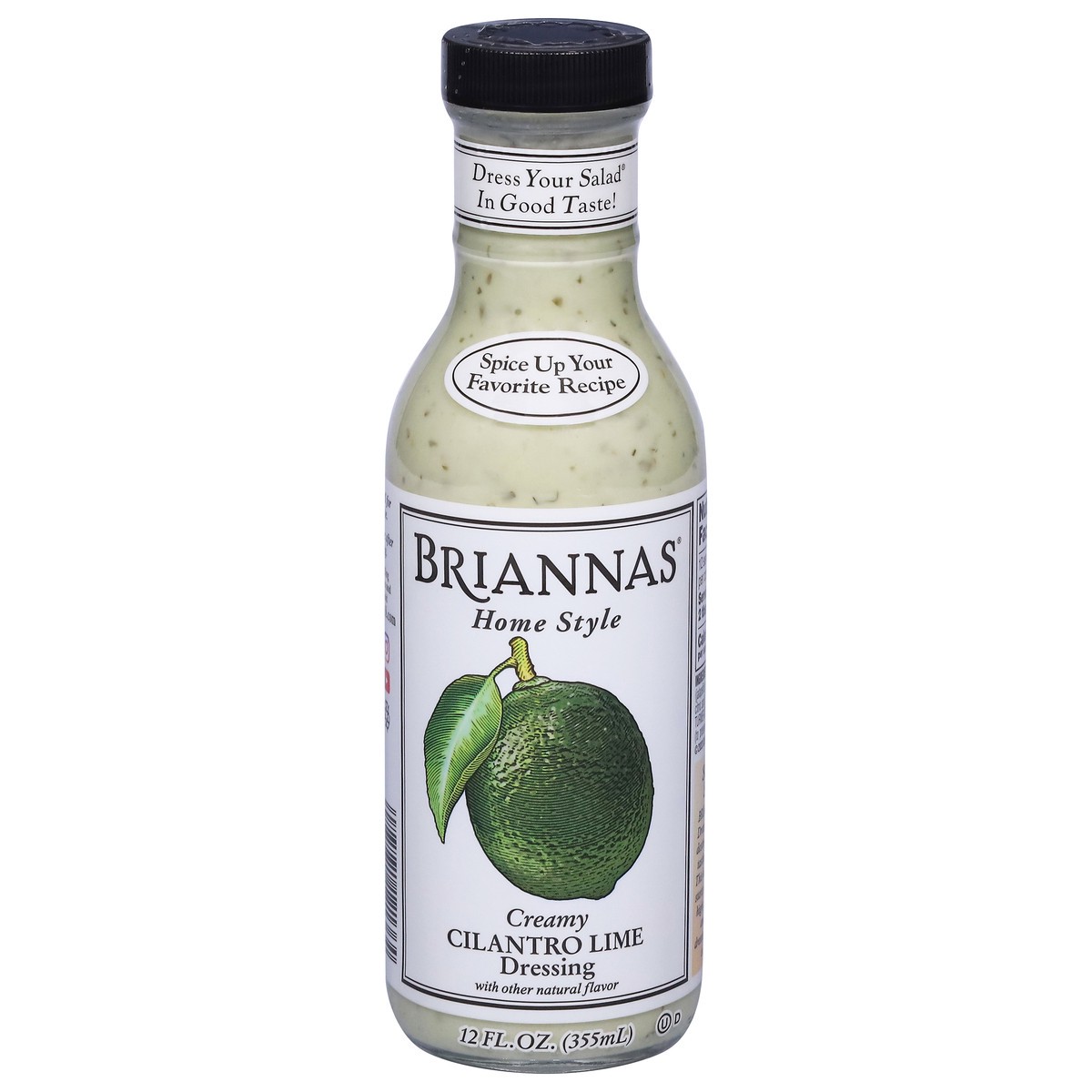 slide 1 of 9, Briannas Home Style Creamy Cilantro Lime Dressing 12 fl oz, 12 fl oz