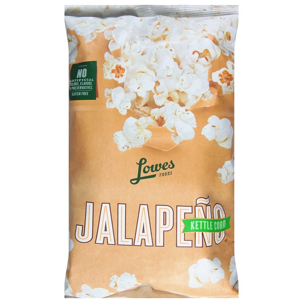 slide 1 of 1, Lowes Foods Jalapeno Kettle Cooked Popcorn - 7 oz, 7 oz