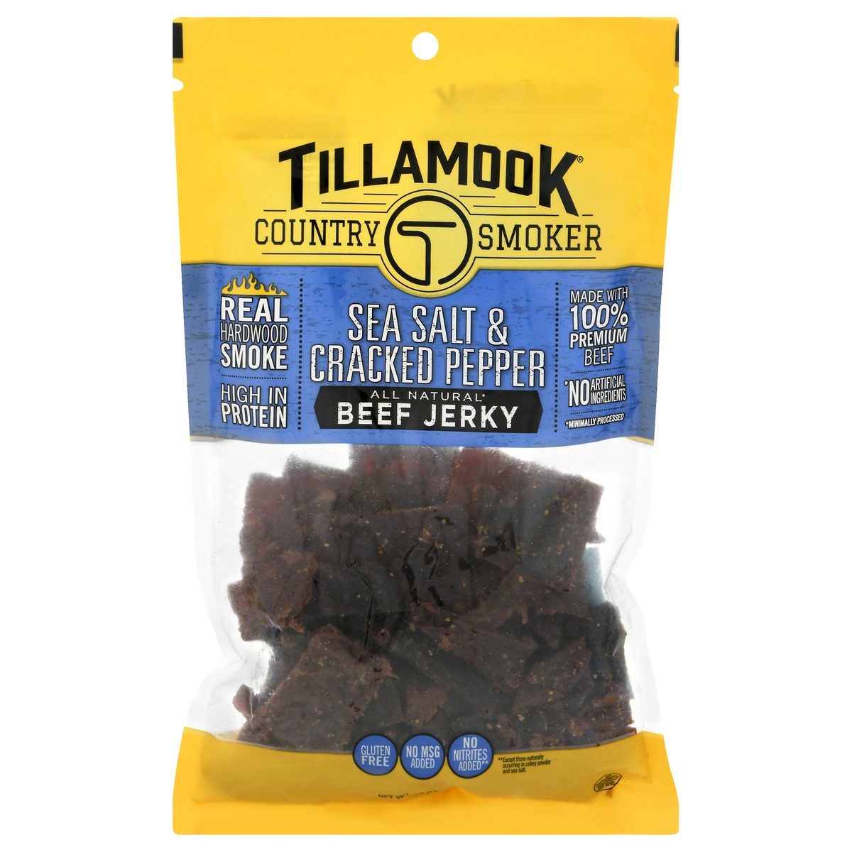 slide 5 of 12, Tillamook Country Smoker Sea Salt & Cracked Pepper Beef Jerky 10 oz, 10 oz