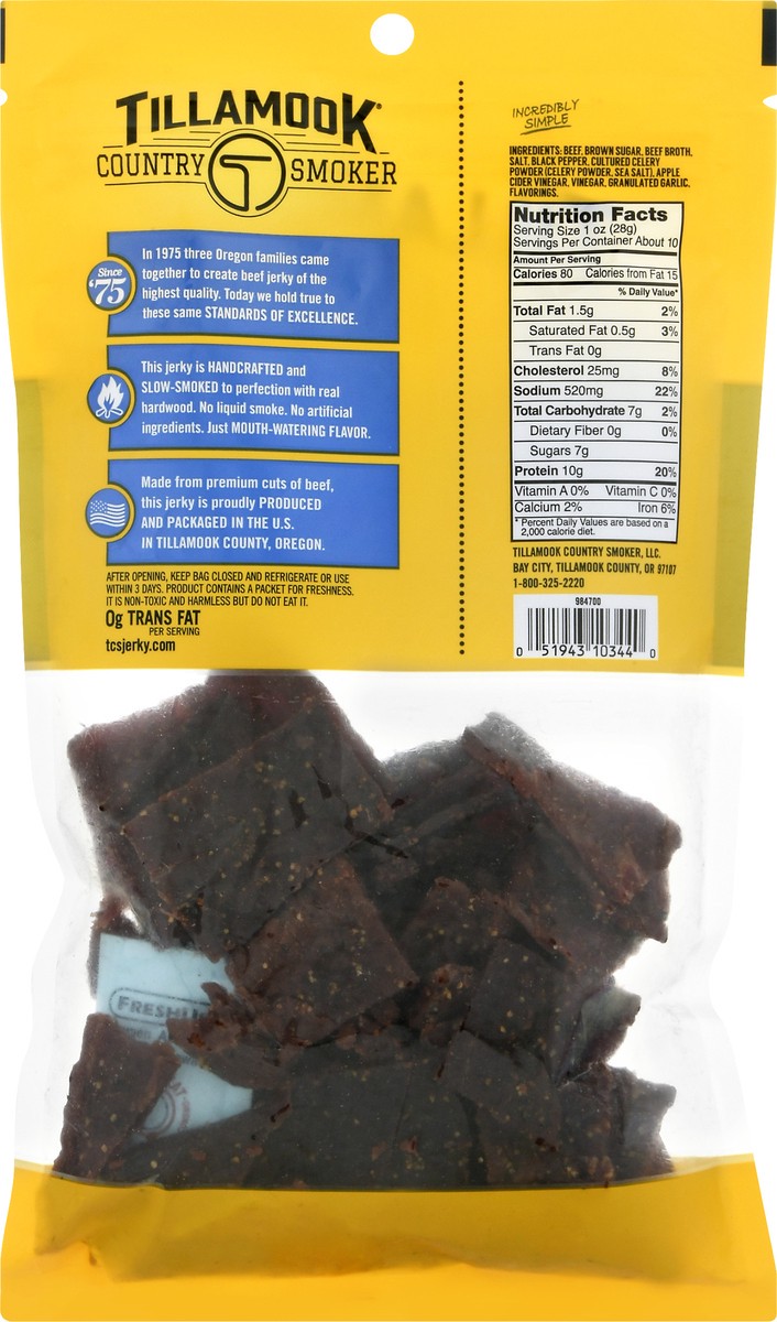 slide 10 of 12, Tillamook Country Smoker Sea Salt & Cracked Pepper Beef Jerky 10 oz, 10 oz