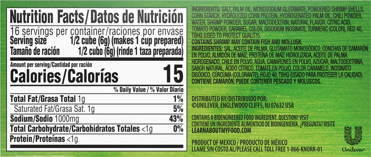 slide 2 of 9, Knorr Bouillon Cubes Shrimp Flavor Bouillon/Caldo Camarón, 3.1 oz,, 8 Ct , 3.1 oz