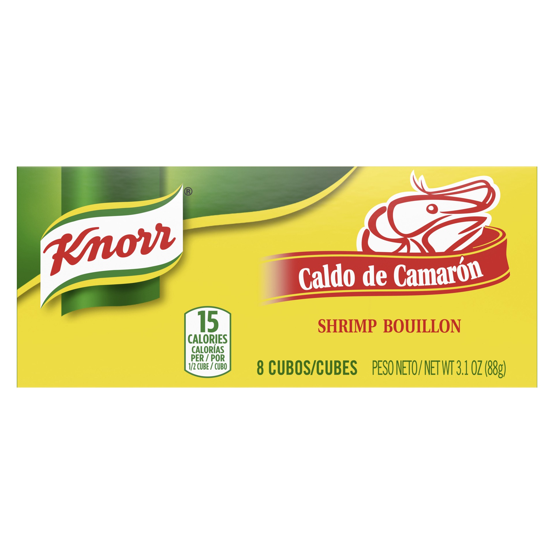 slide 1 of 9, Knorr Bouillon Cubes Shrimp Flavor Bouillon/Caldo Camarón, 3.1 oz,, 8 Ct , 3.1 oz