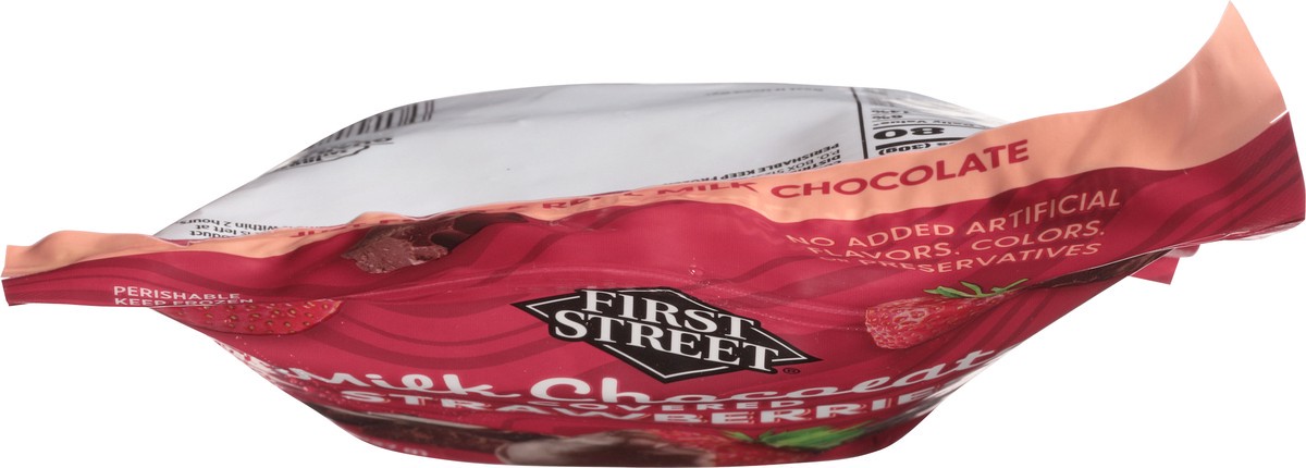 slide 3 of 13, First Street Fs Frozen Milk Choc Covered Strawberries, 8 oz