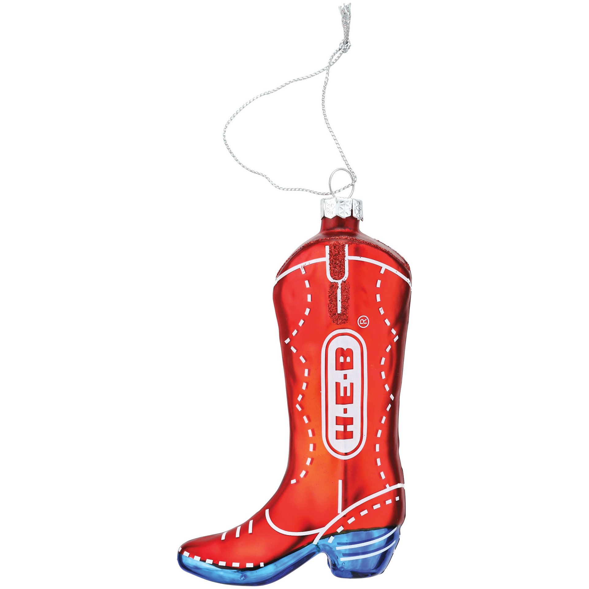 slide 1 of 1, H-E-B Brand Shop Red Cowboy Boot Ornament, 4ftft
