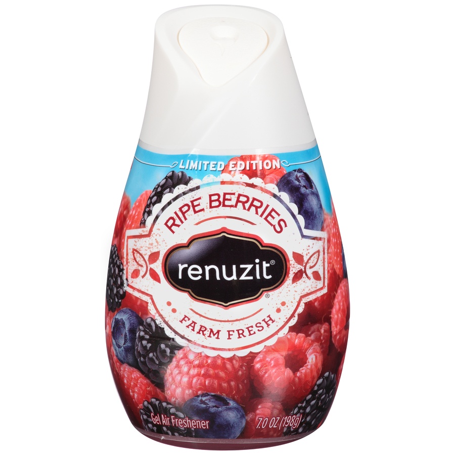 slide 1 of 4, Renuzit Ripe Berries Freshener, 7 oz