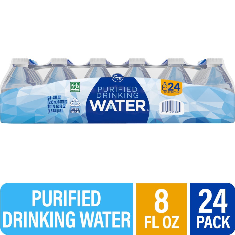 slide 1 of 2, Kroger Purified Water Mini Bottles - 24 ct; 8 fl oz, 24 ct; 8 fl oz