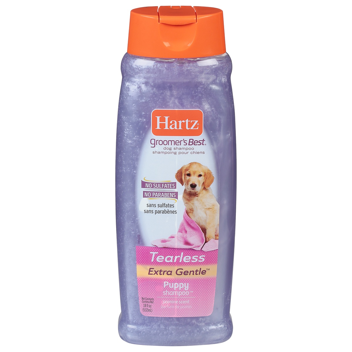 slide 1 of 2, Hartz Groomer's Best Extra Gentle Puppy Tearless Jasmine Scent Dog Shampoo 18 fl oz, 18 fl oz