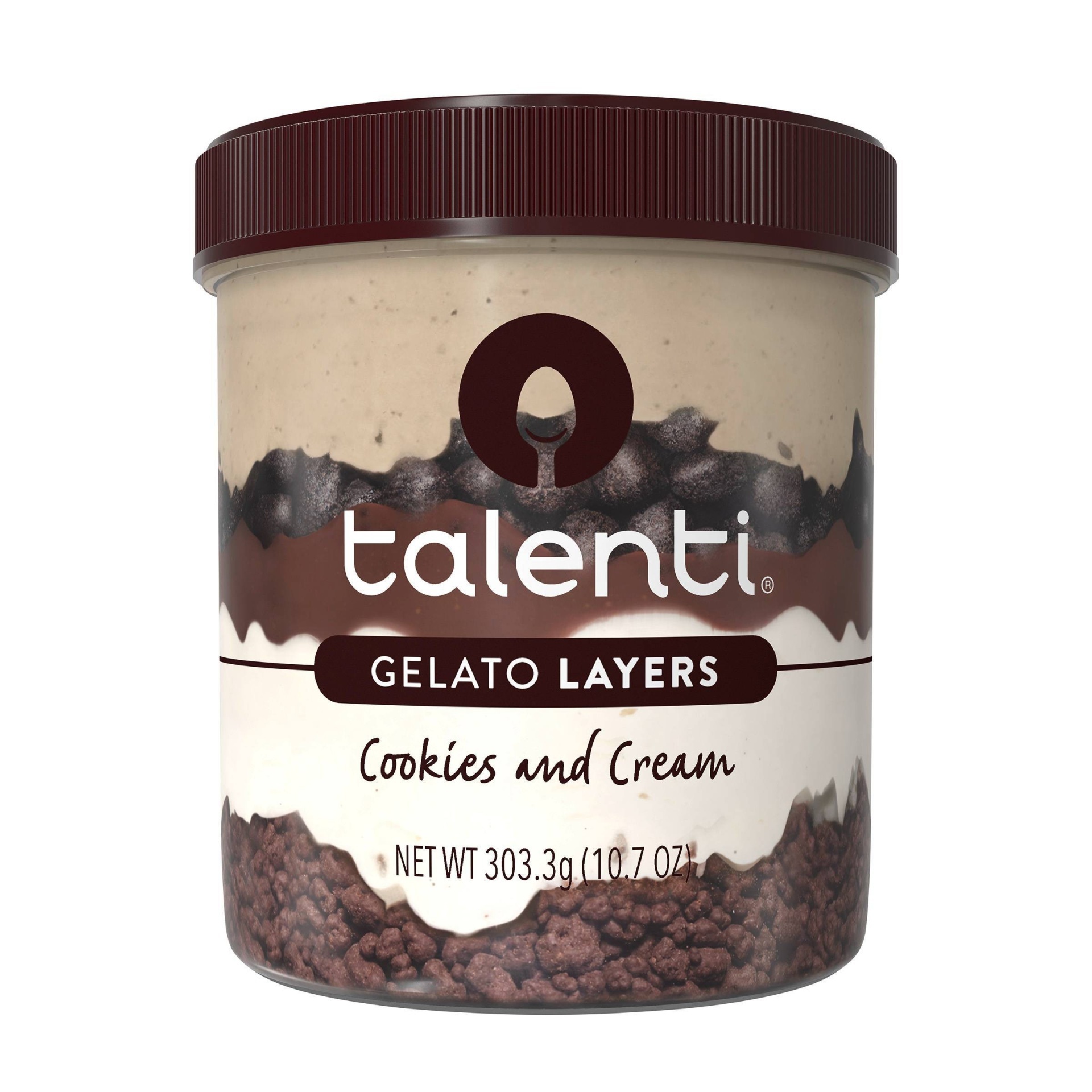 slide 1 of 6, Talenti Layers Cookiers & Cream Gelato, 10.7 oz