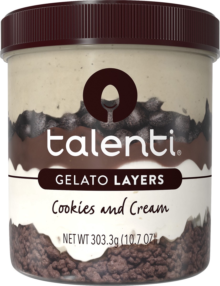 slide 1 of 4, Talenti Gelato Layers Cookies and Cream, 303.3 g, 303.30 g