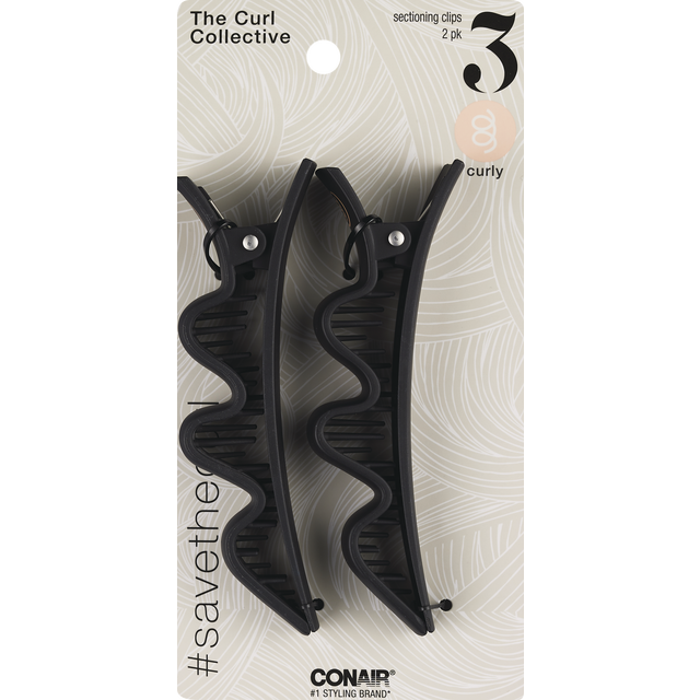 slide 1 of 1, Conair Curl Collective Curly Salon Clip, 2 ct