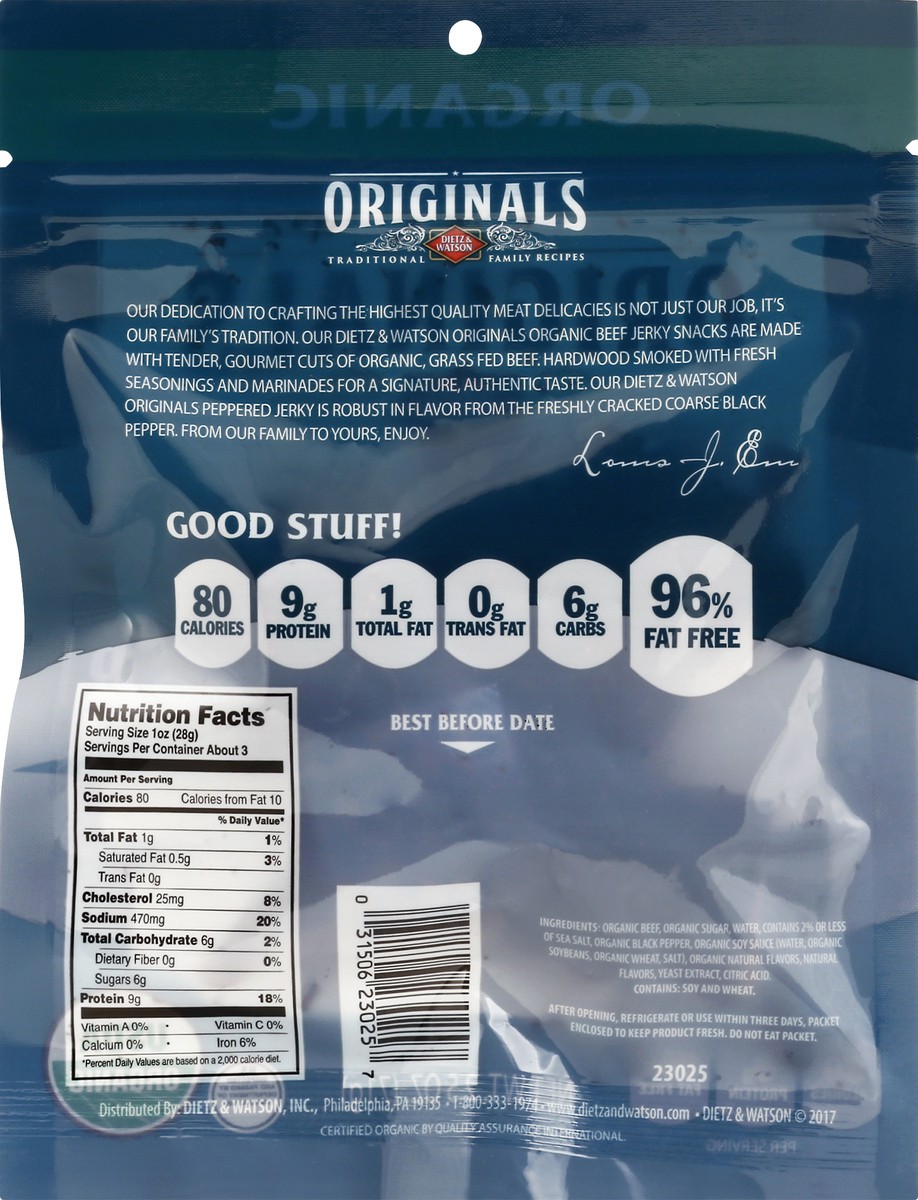 slide 8 of 8, Dietz & Watson Originals Peppered Beef Jerkey 2.5Oz., 2.5 oz