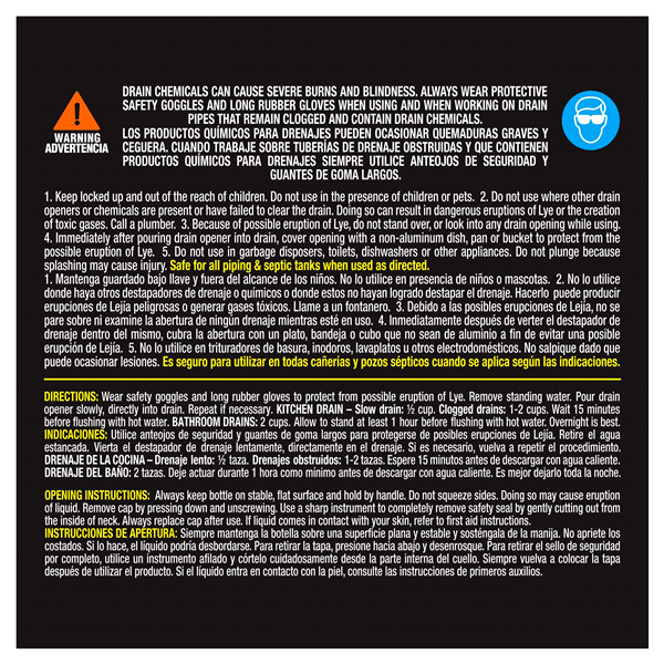 slide 5 of 13, Instant Power Hair & Grease Drain Opener, 1 liter