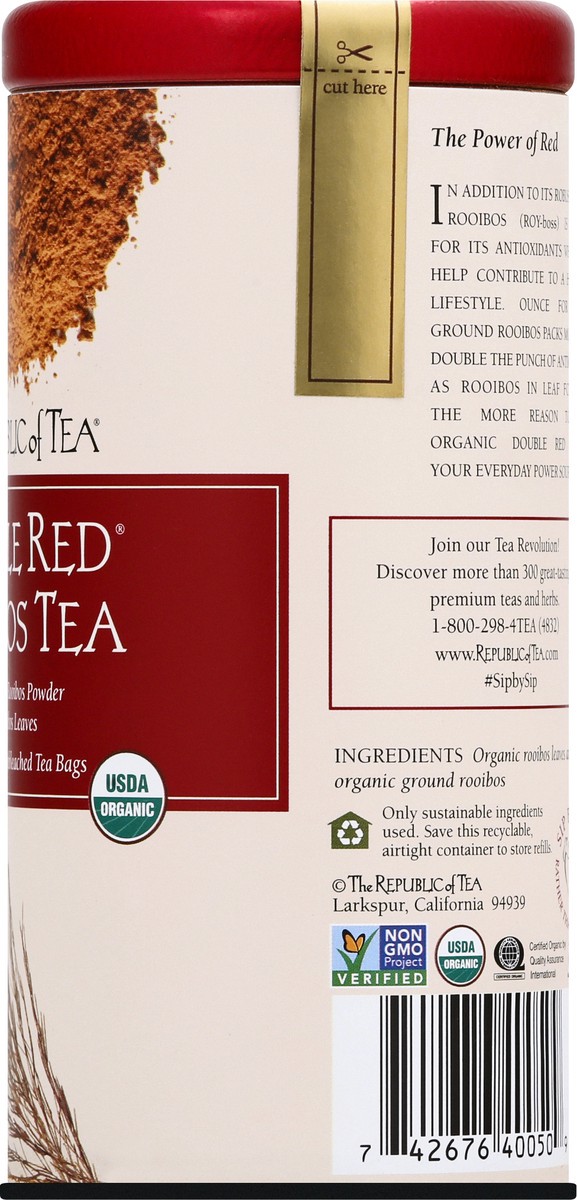 slide 3 of 12, The Republic Of Tea Double Red Rooibos Tea - 36 ct, 36 ct