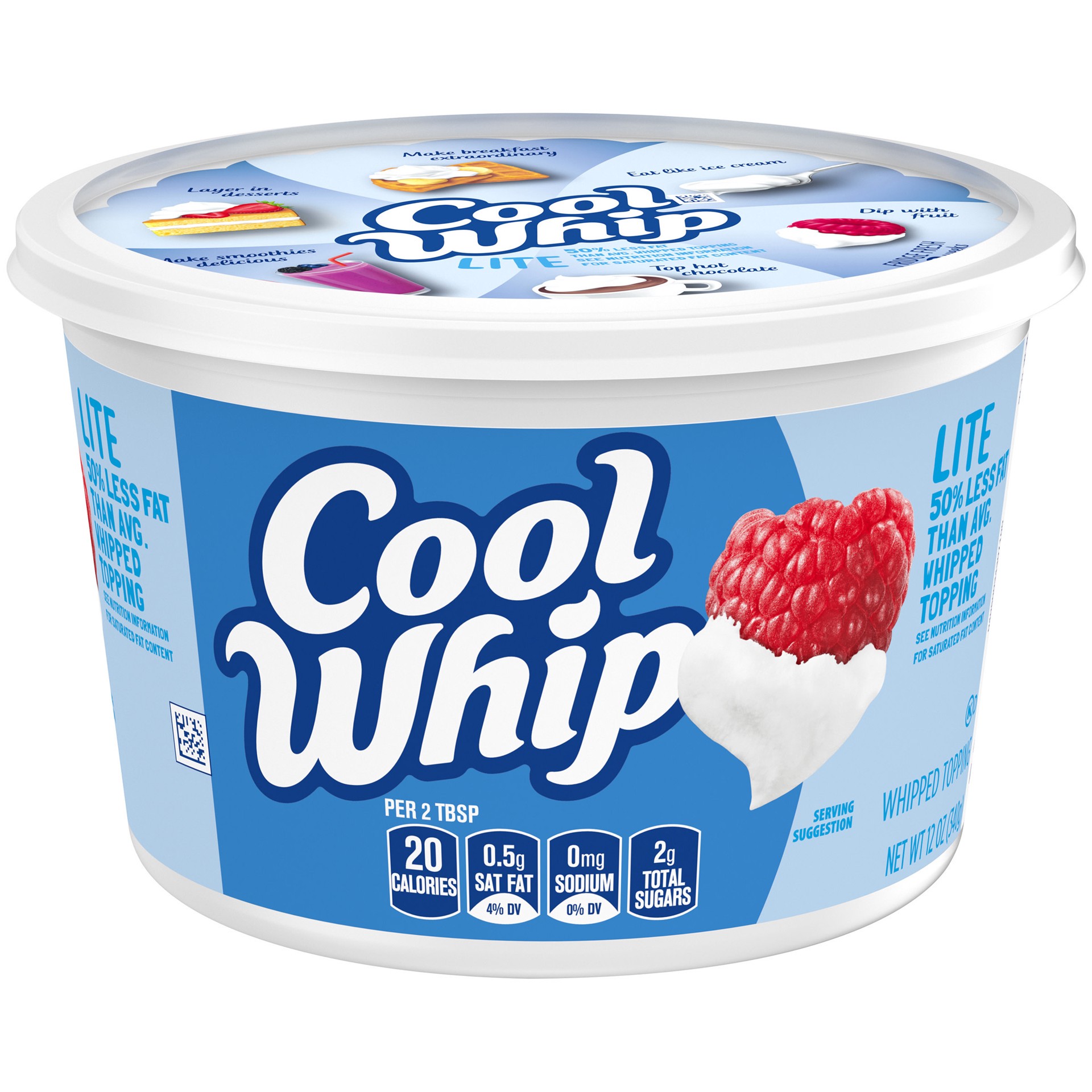 slide 3 of 5, Cool Whip Lite Whipped Topping, 12 oz Tub, 12 oz