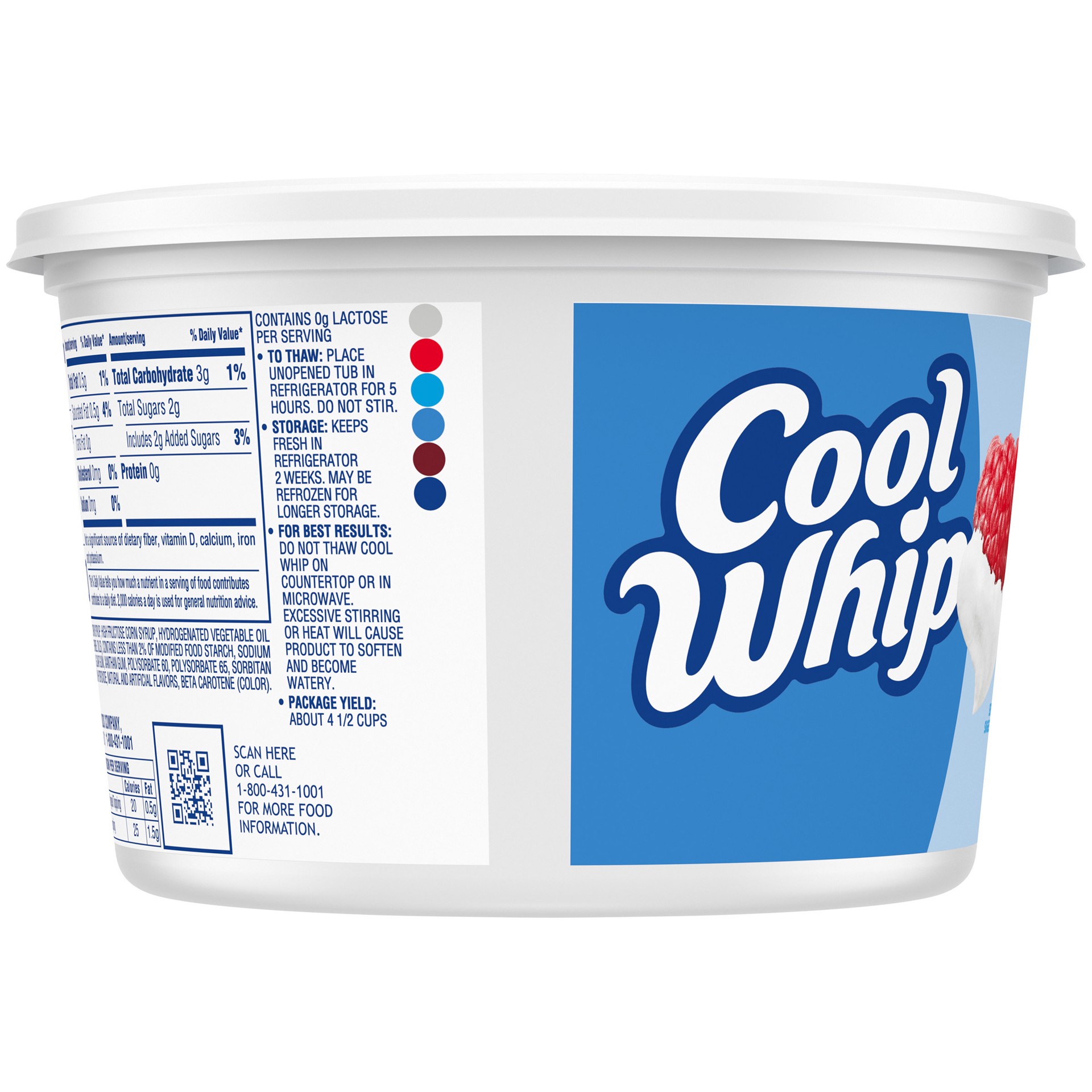 slide 5 of 5, Cool Whip Lite Whipped Topping, 12 oz Tub, 12 oz