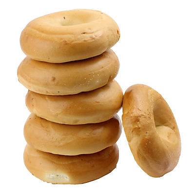 slide 1 of 1, Central Market Boiled Bagels Plain 6 Pack, 24 oz