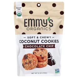 Emmy''s Organics Organic Chocolate Chip Coconut Cookies, 9 count, Cookies, 6 oz Bag