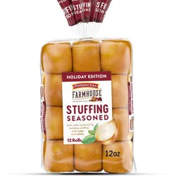 Pepperidge Farm Farmhouse Holiday Stuffing Seasoned Dinner Rolls, 12 ct, 12 oz Bag