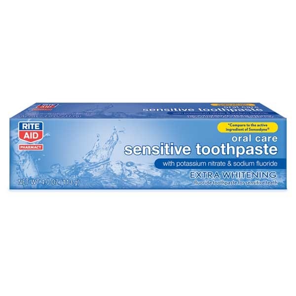 slide 1 of 1, Rite Aid Sensitive Toothpaste, Extra-Whitening, 4 oz