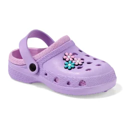 Sol Borne Beach Girls' Coast Daisy Injected Eva Clogs, Purple, Size 3