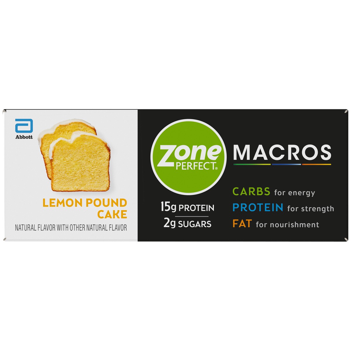 slide 9 of 9, Zone Perfect ZonePerfect Macros Protein Bar Lemon Pound Cake Bars 1.76 oz Bars, 8.8 oz