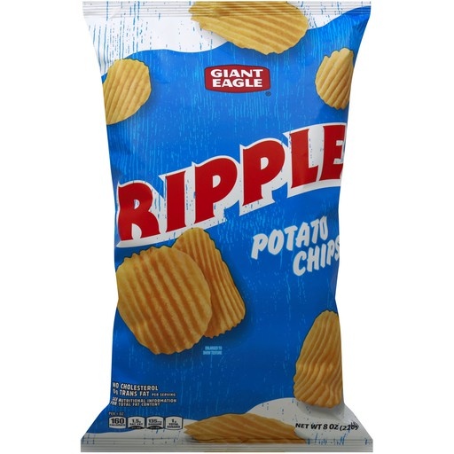 slide 1 of 1, Giant Eagle Ripple Potato Chips, 8 oz