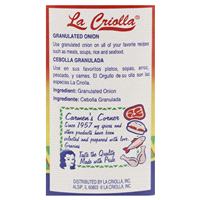 slide 2 of 9, La Criolla Granulated Onion, 2.5 oz