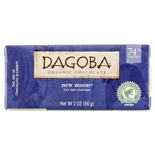 slide 1 of 2, DAGOBA Dark Chocolate 2 oz, 2 oz
