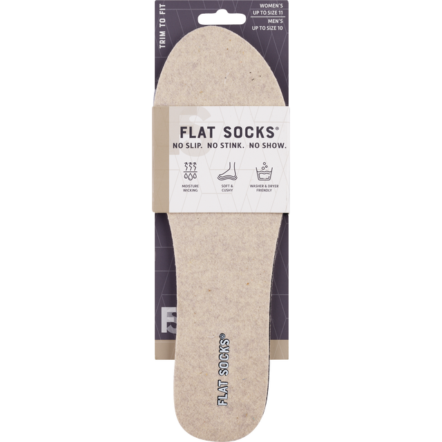 slide 1 of 1, FOOT PETALS Flat Socks Small-Sand, 1 ct