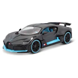 Maisto 31526gry Bugatti Divo Satin Special Edition 1 - Charcoal Gray with Carbon & Blue Accents