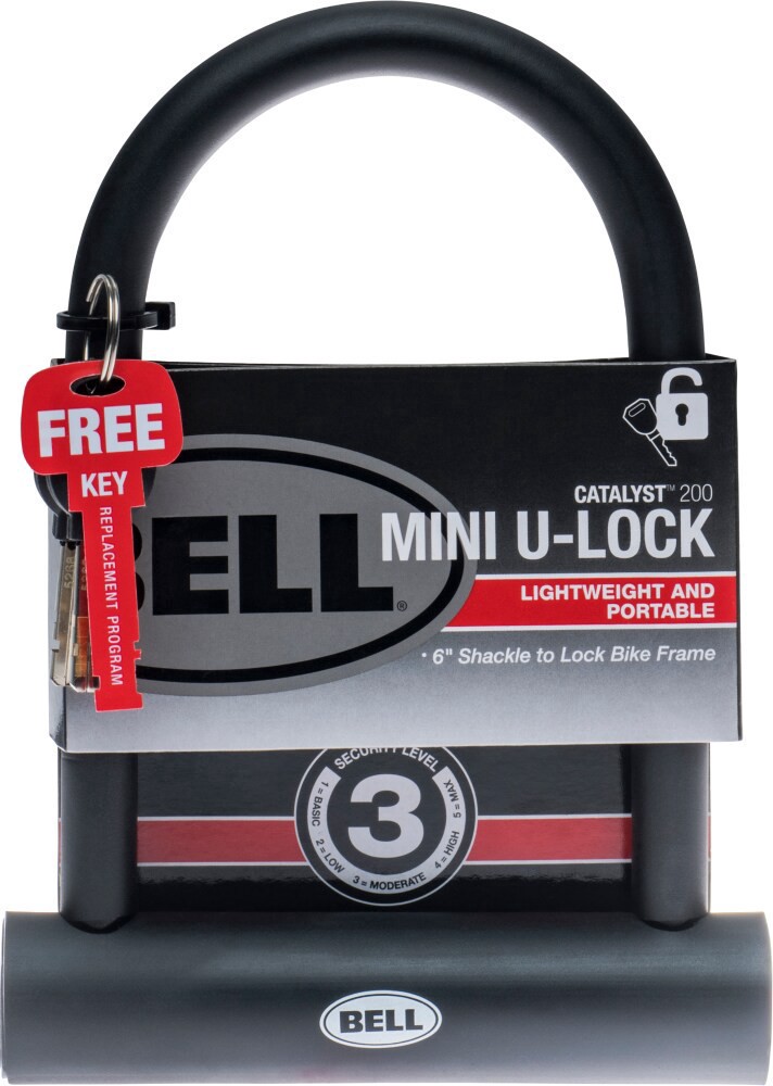slide 2 of 2, Bell Bike Frame Mini U-Lock, 6 in