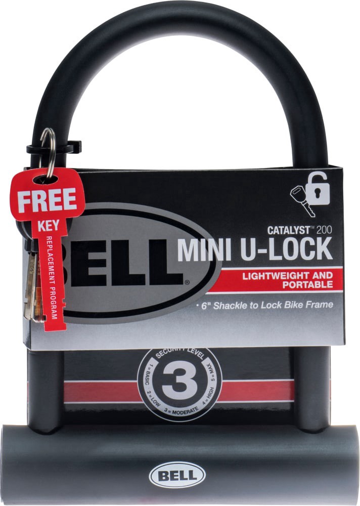 slide 1 of 2, Bell Bike Frame Mini U-Lock, 6 in