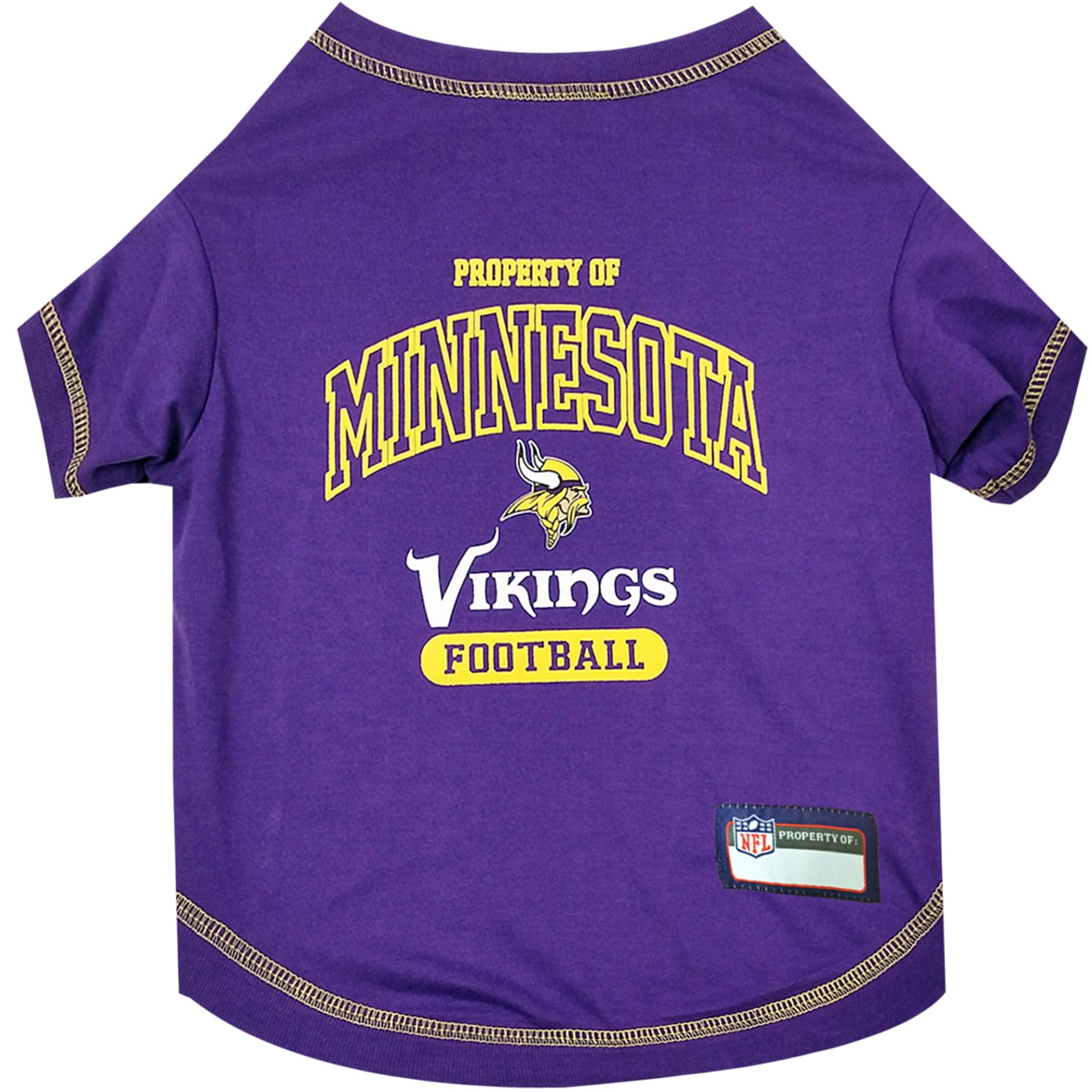 slide 1 of 1, Pets First Minnesota Vikings T-Shirt, LG