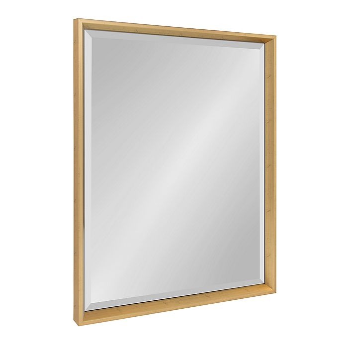 slide 2 of 5, Kate & Laurel Calter Beveled Frame Decorative Wall Mirror - Gold, 24 in x 29 in