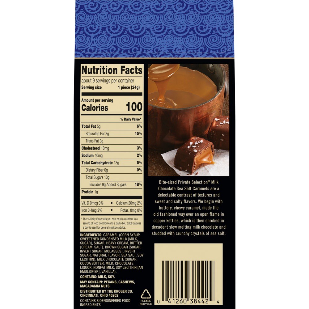 slide 3 of 4, Private Selection Milk Chocolate Covered Caramel With Sea Salt, 7.5 oz