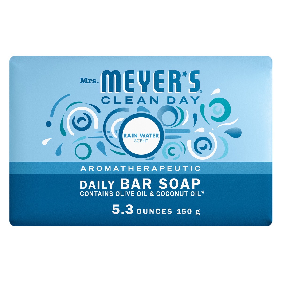 slide 1 of 3, Mrs. Meyer's Mrs Meyer''s Clean Day Bar Soap, Rain Water Scent, 5.3 Ounce Bar, 5.3 oz