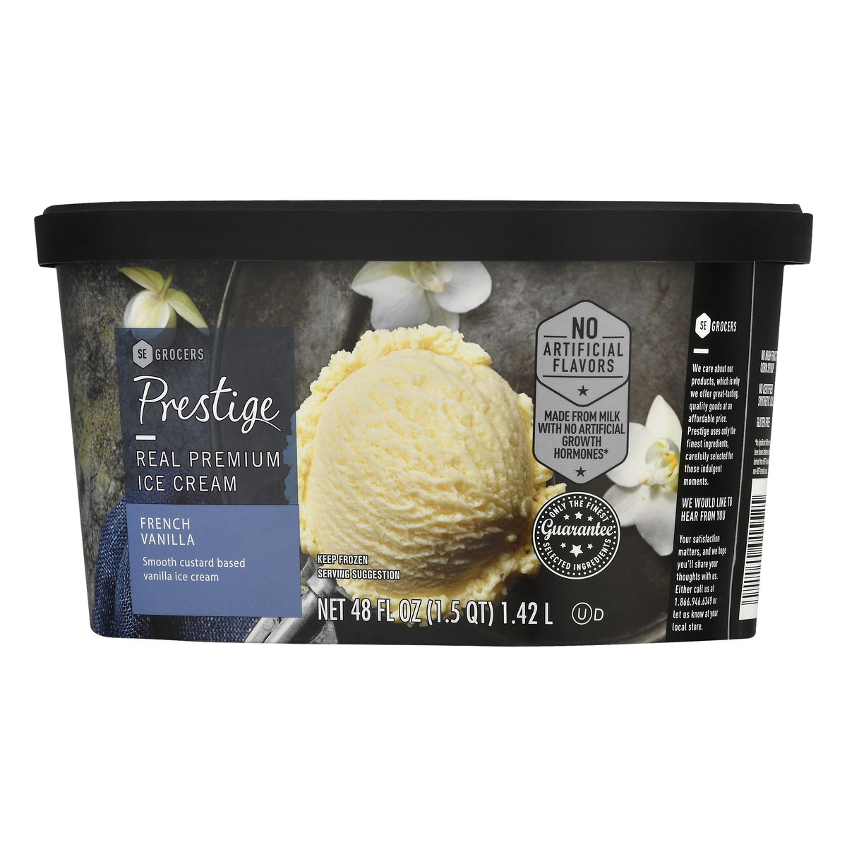 slide 8 of 12, Prestige French Vanilla Ice Cream, 48 oz