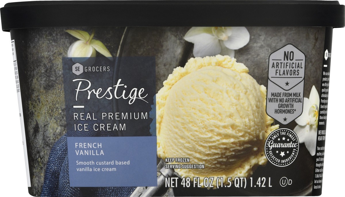 slide 2 of 12, Prestige French Vanilla Ice Cream, 48 oz